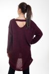 PULL ROBE PERLES 4579 BORDEAUX