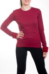 PULL SLEEVE BASE FAUX FUR 4581 BORDEAUX