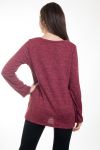 PULL PRINTS WOMAN 4582 BORDEAUX