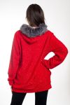 JACKE ZIPPEE KUNSTFELL 4580 ROT