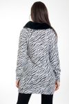 PULL PRINT ZEBRA FAUX FUR 4576