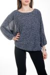 PULL EFFETTO DELLA PALLA DI 4573 BLU