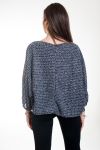 PULL EFFET BOULE 4573 BLEU