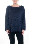 LARGE SIZE SWEATER LUREX 4594 NAVY