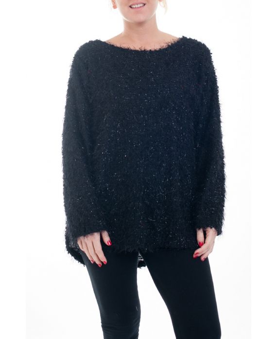 GRANDE TAILLE PULL LUREX 4594 NOIR