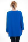 GRANDE TAILLE BLOUSE ENCOLURE FANTAISIE 4593 ROYAL