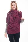 - PULL -, BI-BEREICH + SCHAL 4607 BORDEAUX