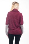 - PULL -, BI-BEREICH + SCHAL 4607 BORDEAUX