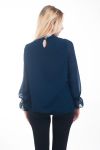 BLOUSE DENTELLE 4598 MARINE