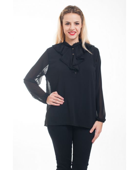 BLOUSE ENCOLURE FROUFROU 4597 NOR