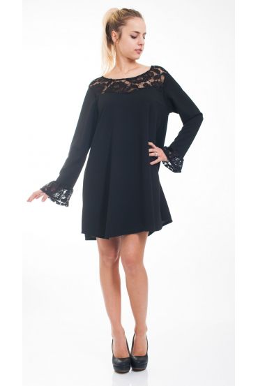 KLEID-SPITZE-4600 SCHWARZ