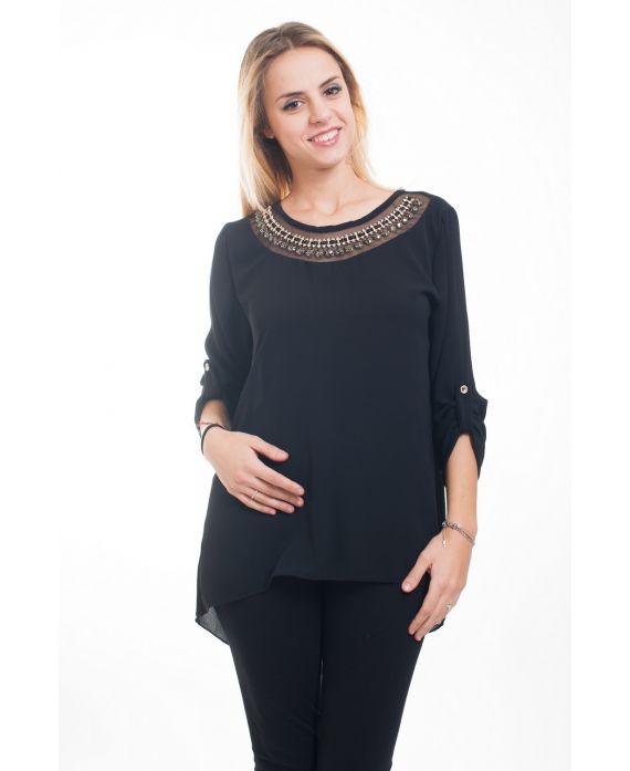 TUNIC NECKLINE FANCY 4602 BLACK