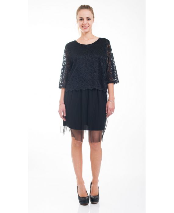 ABITO IN PIZZO 4603 NERO