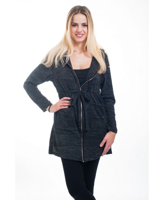 GILET ZIP 4606 NERO