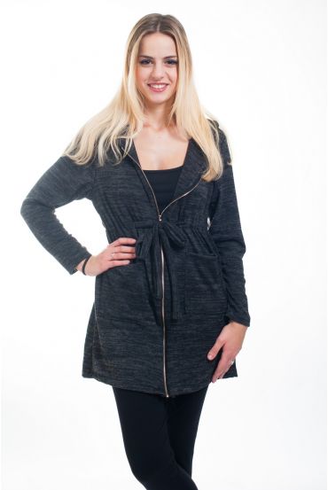 GILET ZIP 4606 NERO