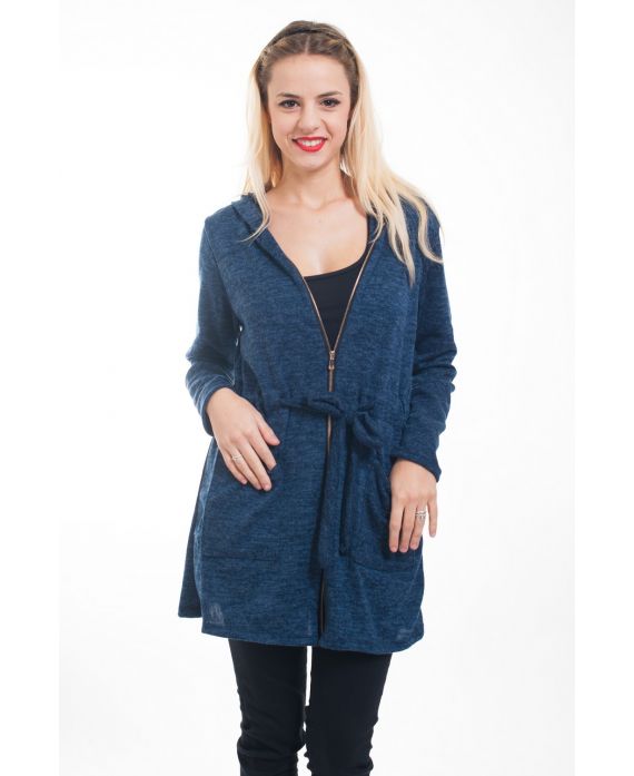 GILET ZIP 4606 BLU