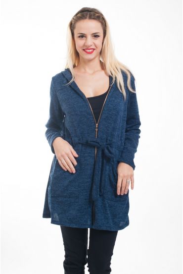 GILET ZIP 4606 BLU