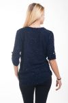 SWEATER GLOSSY EFFECT JEWEL 4609 MARINE