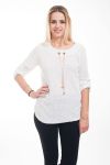 PULL EFFET BRILLANT BIJOU 4609 BLANC