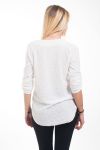 PULL EFFET BRILLANT BIJOU 4609 BLANC