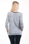 PULLOVER STRASS STERN 4612 GRAU