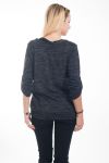 MAGLIONE STRASS STELLA 4612 NERO