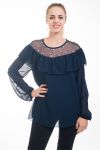 CAMICETTA DI PIZZO CLOUTEE 4613 NAVY