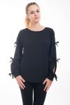 PULL MANCHES NŒUDS FANTAISIE 4614 NOIR