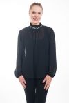 BLOUSE NECKLINE BEADS 4616-BLACK