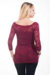 LACE TOP 4618 BORDEAUX