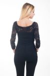 LACE TOP 4618 ZWART