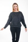 PULL PERLES A NOUER 4628 NOIR