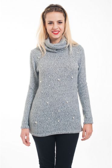 PULL COL ROULE BEADS 4626 GRAY