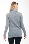 PULL COL ROULE PERLES 4626 GRIS