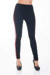 LOT PANTALON SIMILI CUIR BANDE S/M/L/XL 5026 NOIR