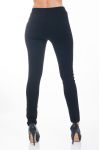 LOT PANTALON SIMILI CUIR BANDE S/M/L/XL 5026 NOIR