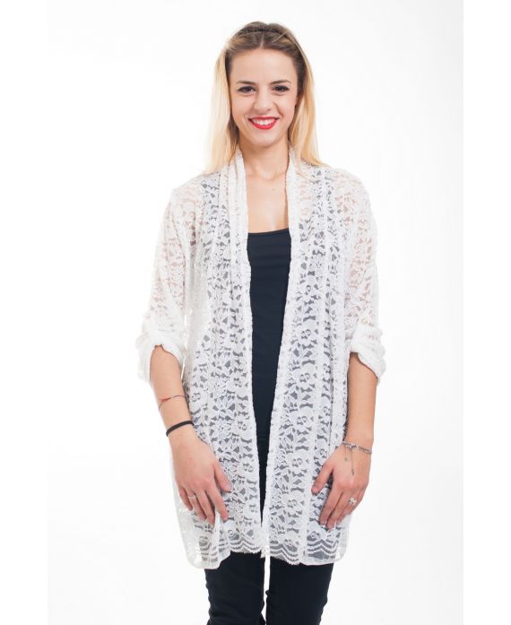 GILET DENTELLE 5006 BLANC