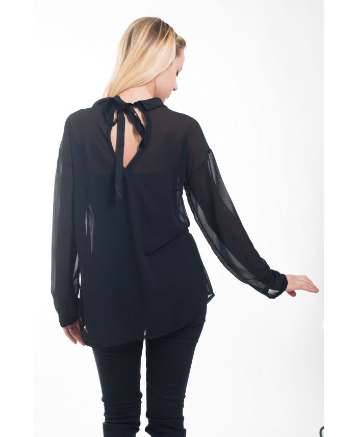 RESERVED OPERA Classic Free People Plus Size Garza Ricamata Top/Camicia Contadina con Cravatta al Collo - Italia RESERVED OPERA Classic Free People Plus Size Garza Ricamata Top/Camicia Contadina con Cravatta al Collo - Italia