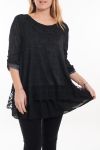 LARGE SIZE TUNIC OVERLAY 5055 BLACK