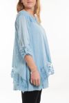 LARGE SIZE TUNIC OVERLAY 5055 BLUE