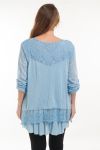 LARGE SIZE TUNIC OVERLAY 5055 BLUE