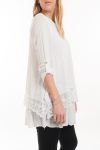 LARGE SIZE TUNIC OVERLAY 5055 WHITE