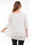 LARGE SIZE TUNIC OVERLAY 5055 WHITE