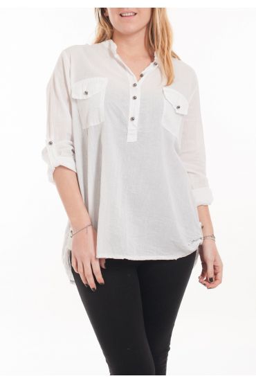 GROOT FORMAAT BLOUSE 5067 WIT