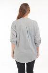 GRAN TAMAÑO DE LA BLUSA 5067 GRIS