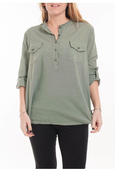 GRAN TAMAÑO DE LA BLUSA 5067 VERDE