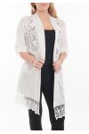 LARGE SIZE TUNIC TOP LACE 5053 WHITE