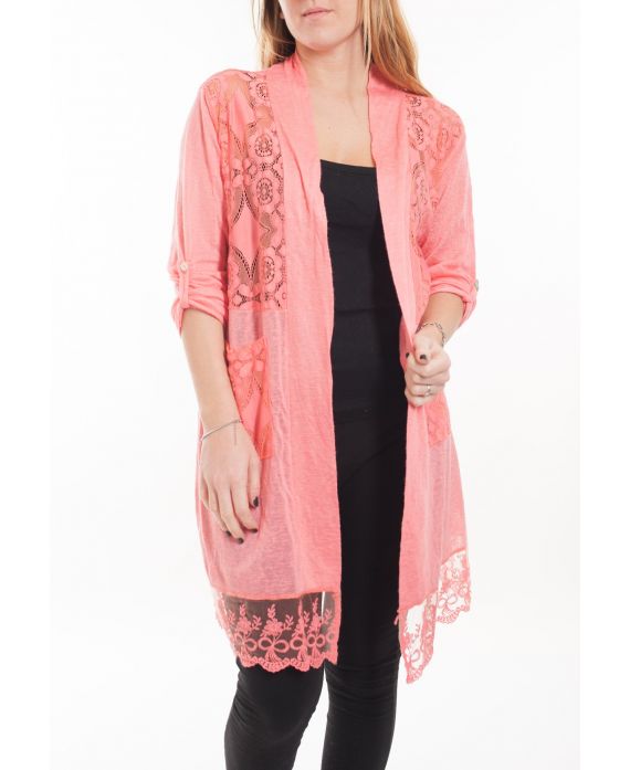 GROOT FORMAAT TUNIEK TOP LACE 5053 KORAAL