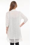 LARGE SIZE TUNIC TOP LACE 5053 WHITE