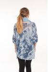 GRANDE TAILLE T-SHIRT + FOULARD 5057 BLEU